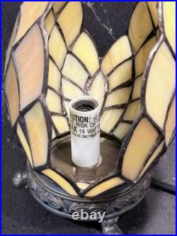 Stained Glass Shell Lamp Art Deco Tiffany Style Table Lamp 7.5