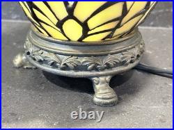 Stained Glass Shell Lamp Art Deco Tiffany Style Table Lamp 7.5