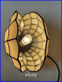 Stained Glass Shell Lamp Art Deco Tiffany Style Table Lamp 7.5