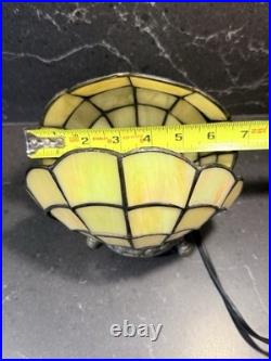 Stained Glass Shell Lamp Art Deco Tiffany Style Table Lamp 7.5