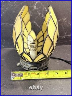 Stained Glass Shell Lamp Art Deco Tiffany Style Table Lamp 7.5