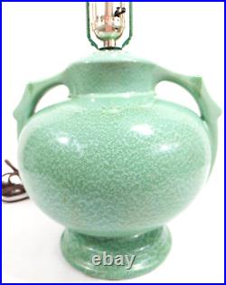 Stangl Pottery Lamp Apple Green Ring Handle Art Deco Vintage No. 1682 Drip Glaze