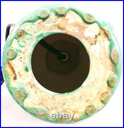Stangl Pottery Lamp Apple Green Ring Handle Art Deco Vintage No. 1682 Drip Glaze
