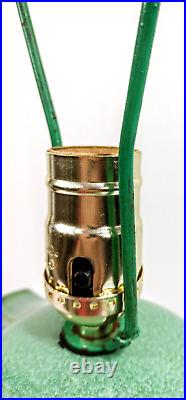 Stangl Pottery Lamp Apple Green Ring Handle Art Deco Vintage No. 1682 Drip Glaze