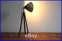 Stativlampe Alt Antik Industriedesign Art Deco Lampe Loft Tripod Dreibein Metall