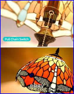 Stunning 12-Inch Orange Dragonfly Tiffany Table Lamp for Any Room