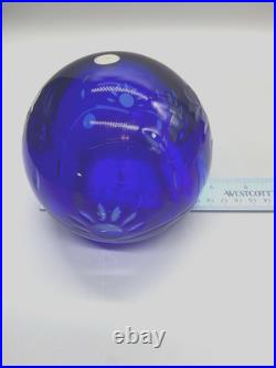 Stunning Art Deco Nymph Lamp Base with5 Hand-Cut Romanian Cobalt Crystal Globe