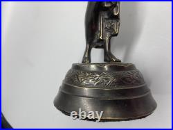 Stunning Art Deco Nymph Lamp Base with5 Hand-Cut Romanian Cobalt Crystal Globe