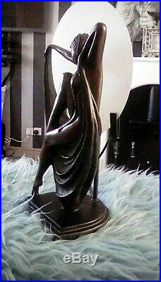 Stunning Art Deco Styled Bronze Nude Lady Sillohette Table Lamp-Crosa REDUCED