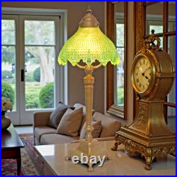 Stunning Original Art Deco Table Lamp MANCHESTER GREEN Brass Lamp 1920