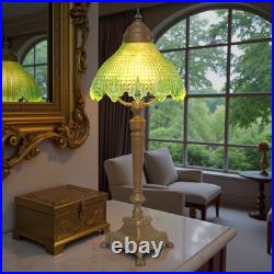 Stunning Original Art Deco Table Lamp MANCHESTER GREEN Brass Lamp 1920