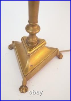 Stunning Original Art Deco Table Lamp MANCHESTER GREEN Brass Lamp 1920