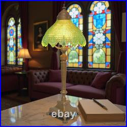 Stunning Original Art Deco Table Lamp MANCHESTER GREEN Brass Lamp 1920