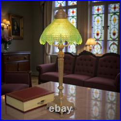 Stunning Original Art Deco Table Lamp MANCHESTER GREEN Brass Lamp 1920