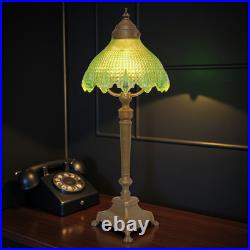 Stunning Original Art Deco Table Lamp MANCHESTER GREEN Brass Lamp 1920