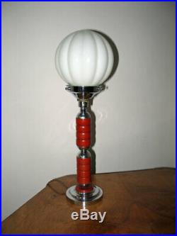 Superb Original ART DECO Catalin & Chrome Table LAMP 1930s Bakelite Modernist
