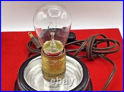 TIFFIN GLASS FIGURAL LAMP BASE NEW ALUMINUM REPLICA (Hard to Find Interchange)