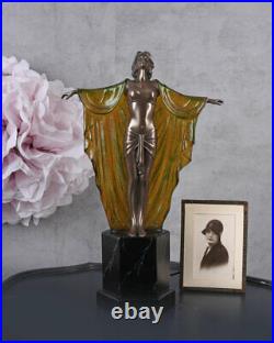Table Desk Lamp Art Deco Sculpture Femme Fatale Lamp Light Nightstand Lamp New