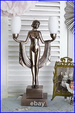 Table Lamp Art Deco Table Desk Lamp Female Act Bauhaus Lamp Vintage Bedside Lamp