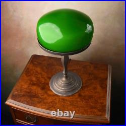 Table Lamp in Art Deco Style Green Glass