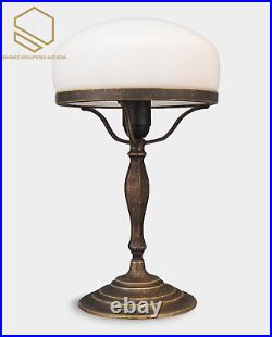 Table Lamp in Art Deco Style White