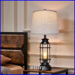 Table Lamps Set of 2 with USB Port 3 Way Dimmable Touch Lamps 28.5 Tall Rustic
