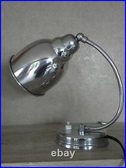 Table lamp light vintage french machine age chrome ART DECO lamp Licht Bauhaus