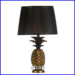 The Isla Pineapple Table Lamp. Striking art deco dark Brown & Gold. Impressive