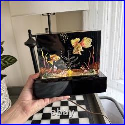 Thompson Plasticraft Art Deco Lucite Aquarium Fish Accent Lamp TV Lamp MCM