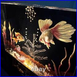 Thompson Plasticraft Art Deco Lucite Aquarium Fish Accent Lamp TV Lamp MCM