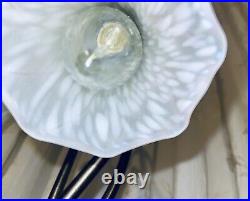 Tiffany Style Lily Pad Table Lamp 3 Frosted Art Deco Glass Frosted Tulip Shades