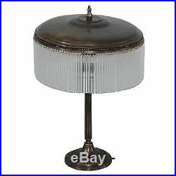 Tischlampe Stehlampe Art Deco Schreibtischlampe Lampe Glas Messing
