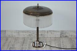 Tischlampe Stehlampe Art Deco Schreibtischlampe Lampe Glas Messing