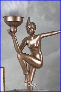 Tischleuchte Femme Fatale Lampe Antik Tischlampe Art Deco Nachttischlampe Retro