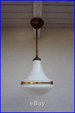 Tolle Deckenlampe Bauhaus Art Deco Jugendstil Lampe Glas