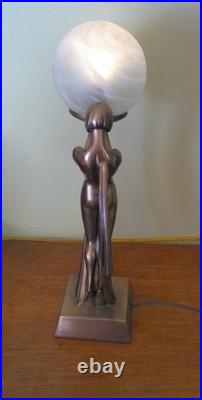 Top Collection Modern Art Deco Lady Lamp Statue Table Lamp Sculpture-NEW