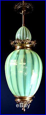 URANIUM VASELINE PENDANT Lamp Petit Art Nouveau Art Deco Bohemia Chandelier