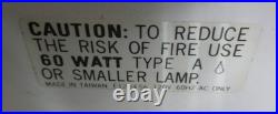 Underwriters Laboratories Art Deco Portable Lamp Wall Sconce Max 60 Watt Bulb