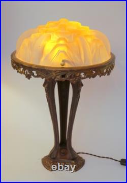 Unique Art Deco Design Table Lamp NEW TRINITY Brass Lamp Rare