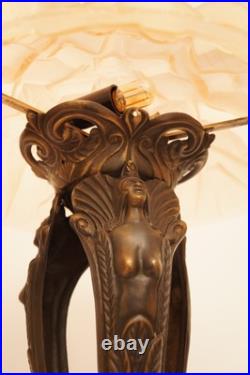 Unique Art Deco Design Table Lamp NEW TRINITY Brass Lamp Rare