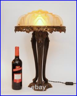 Unique Art Deco Design Table Lamp NEW TRINITY Brass Lamp Rare