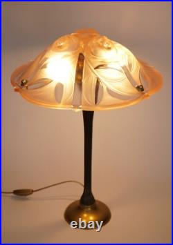 Unique Art Deco Lamp Roses Kiss Light Collector Brass Lamp Berlin