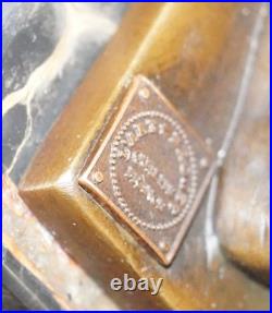 Unique Art Deco Table Lamp MOON SWIMMER One Of A Kind Bronze