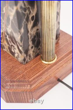 Unique Art Deco Table Lamp MOON SWIMMER One Of A Kind Bronze