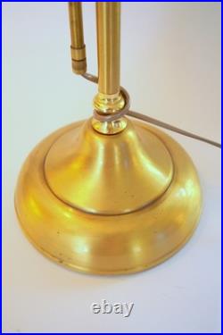 Unique Design Type Déco Banker's Lamp Amber Shell Unique Specimen Brass Lamp