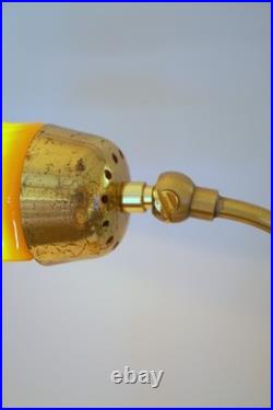 Unique Design Type Déco Banker's Lamp Amber Shell Unique Specimen Brass Lamp