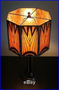 Unique Mid 1920s Art Deco Black Art Pipe Lamp