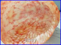 Unique Tiffany Style Pink Snail Tabletop Glass & Metal Lamp Art Deco Tested