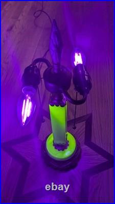 Uranium Glass Art Deco Styled Table Lamp Recently Refurbished