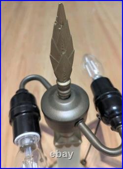 Uranium Glass Art Deco Styled Table Lamp Recently Refurbished